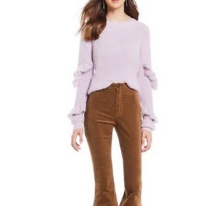 Chelsea & Violet NWT Lilac eyelash Sweater.